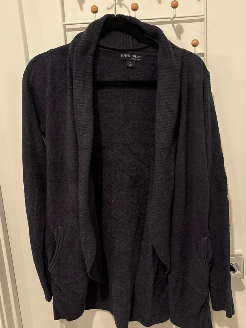 Barefoot Dreams Women’s Open-Front Shawl Cardigan - navy